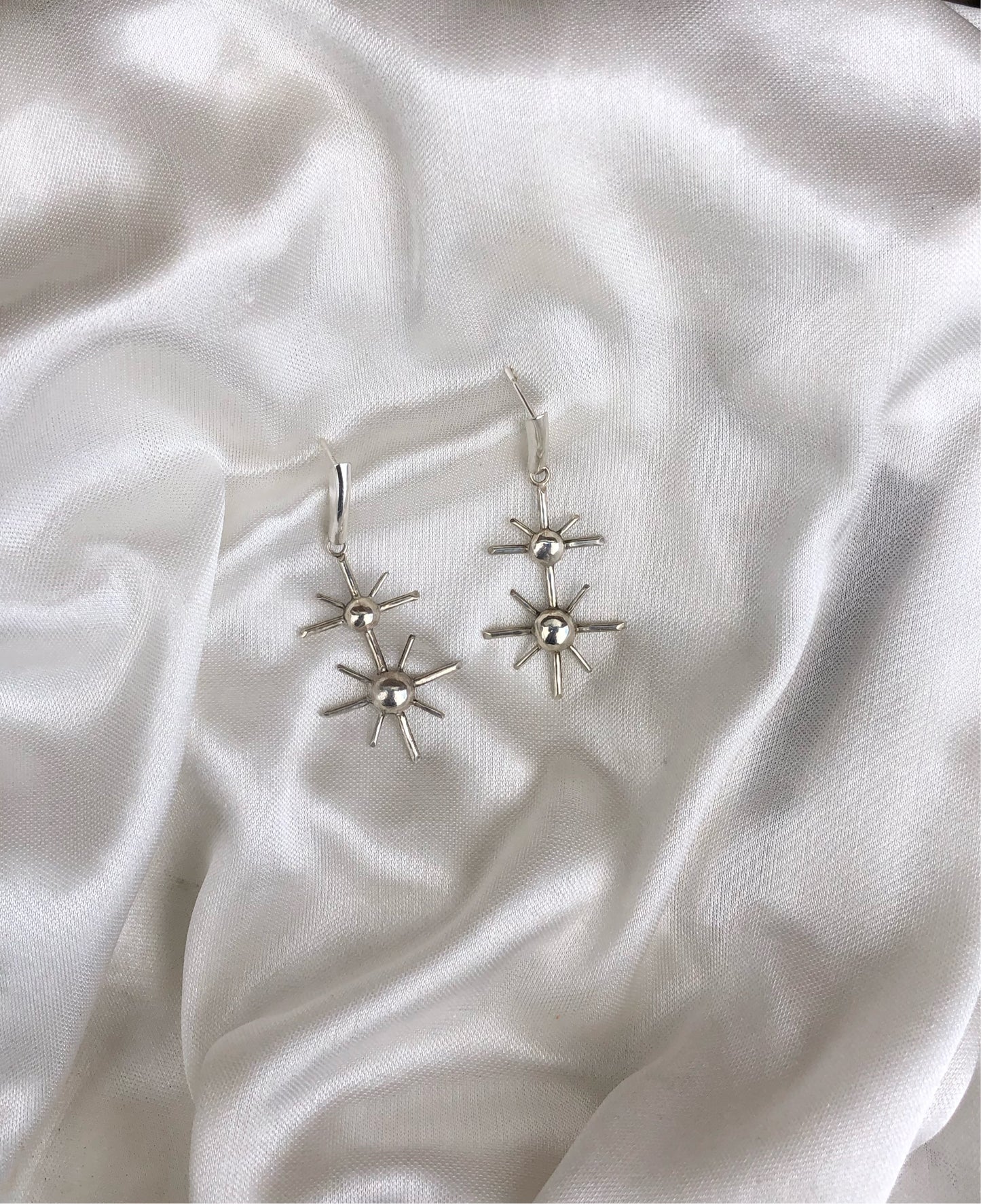 Sun Sterling Silver Earrings