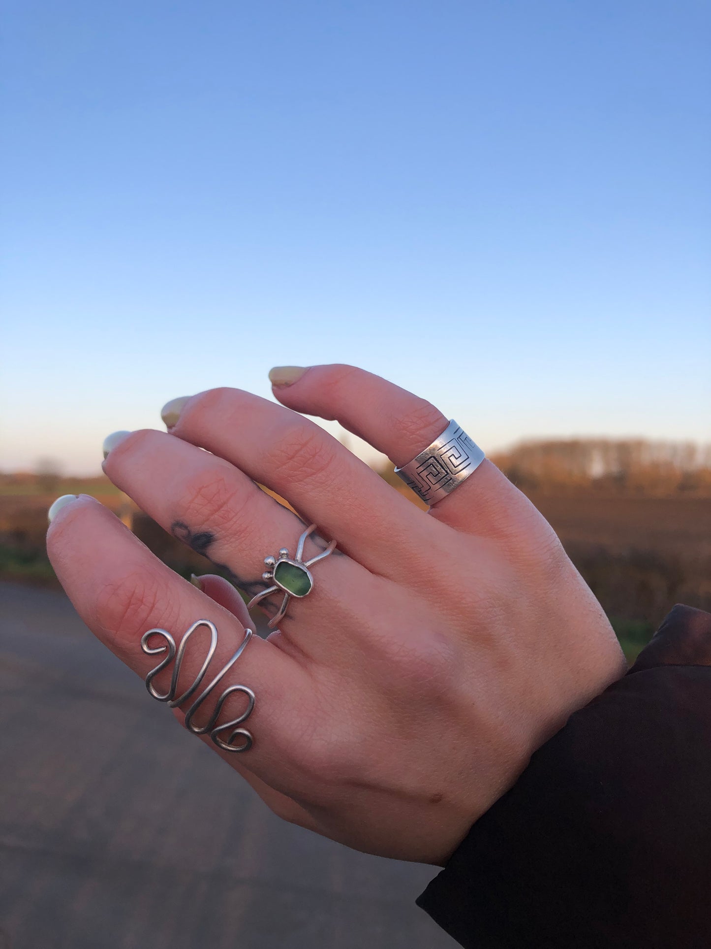 Dark Green Mind Body Soul Ring