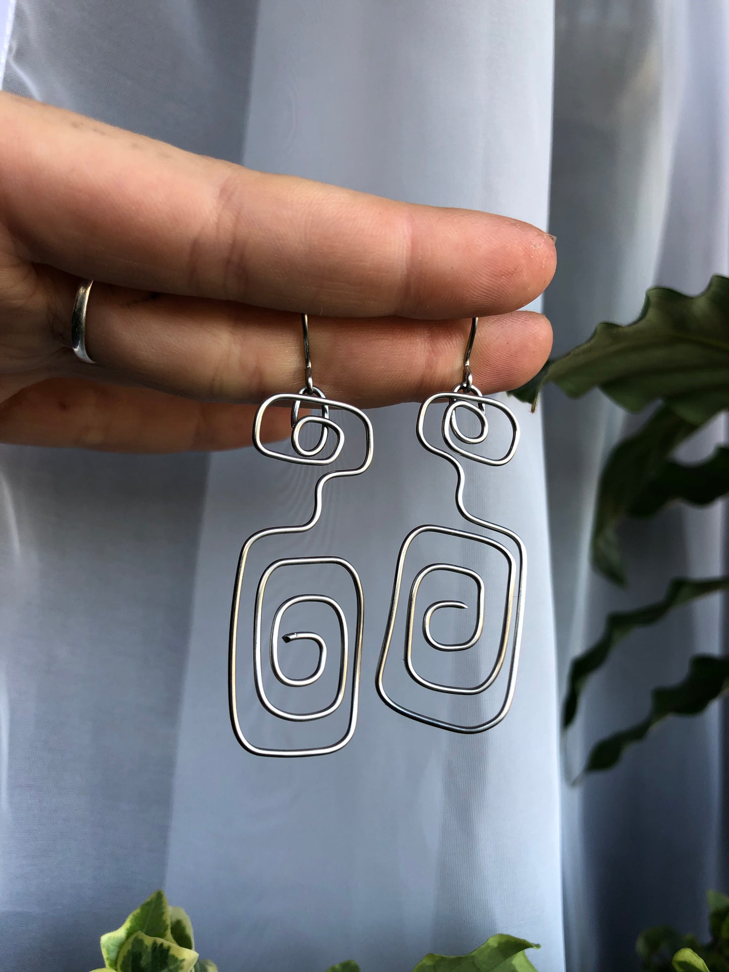 Square Spiral Earrings