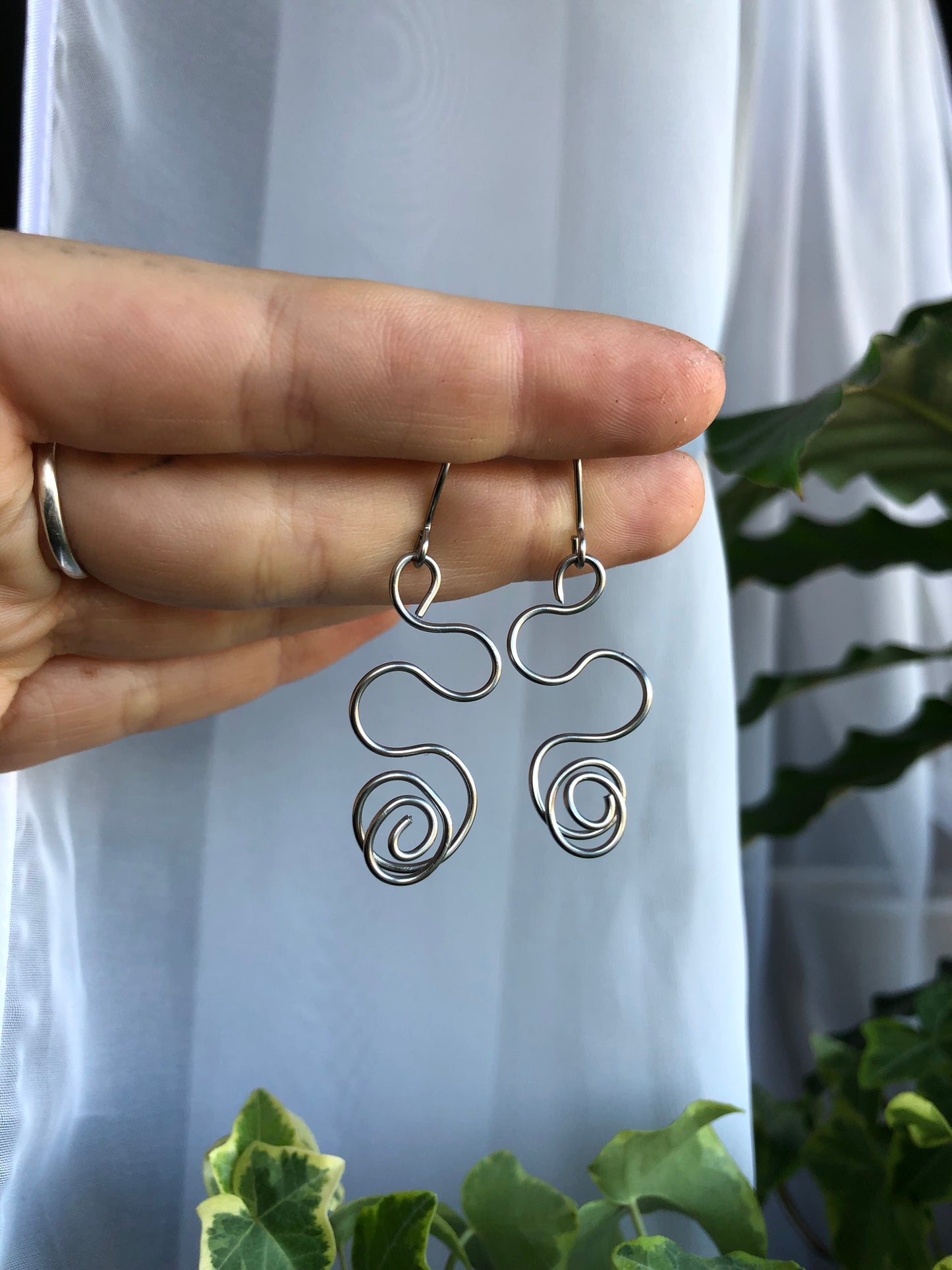 Squiggle Spiral Earrings