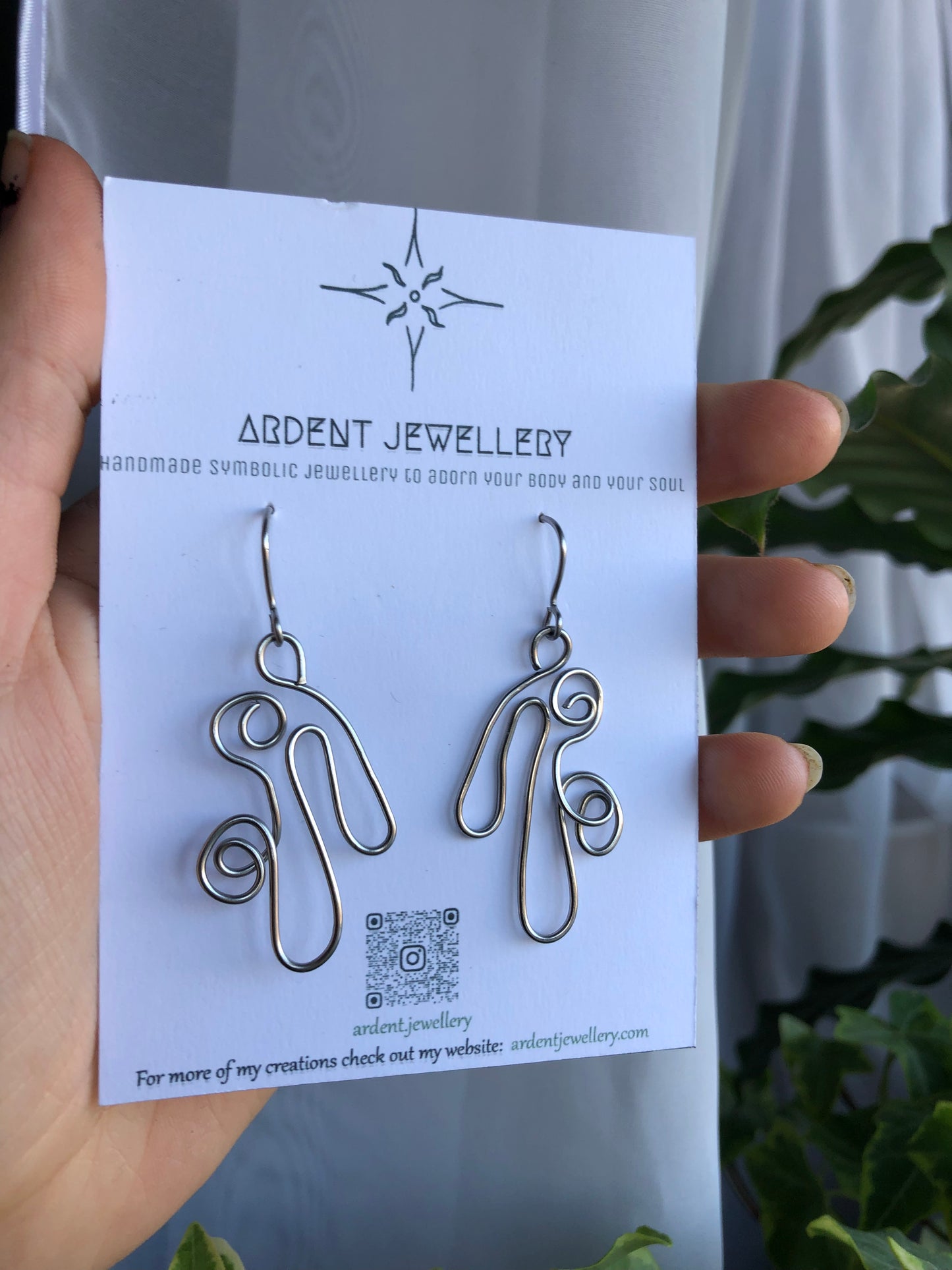 Squiggly Spiral Earrings