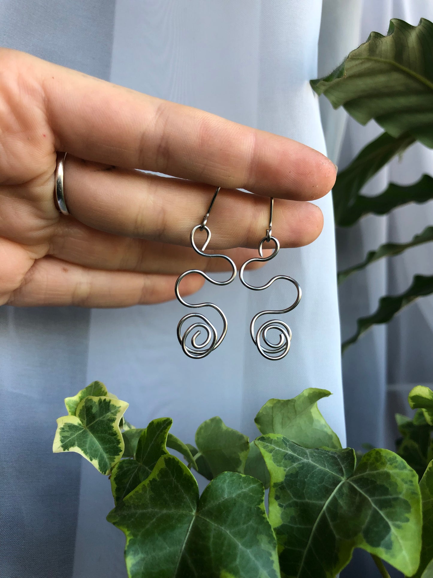 Squiggle Spiral Earrings