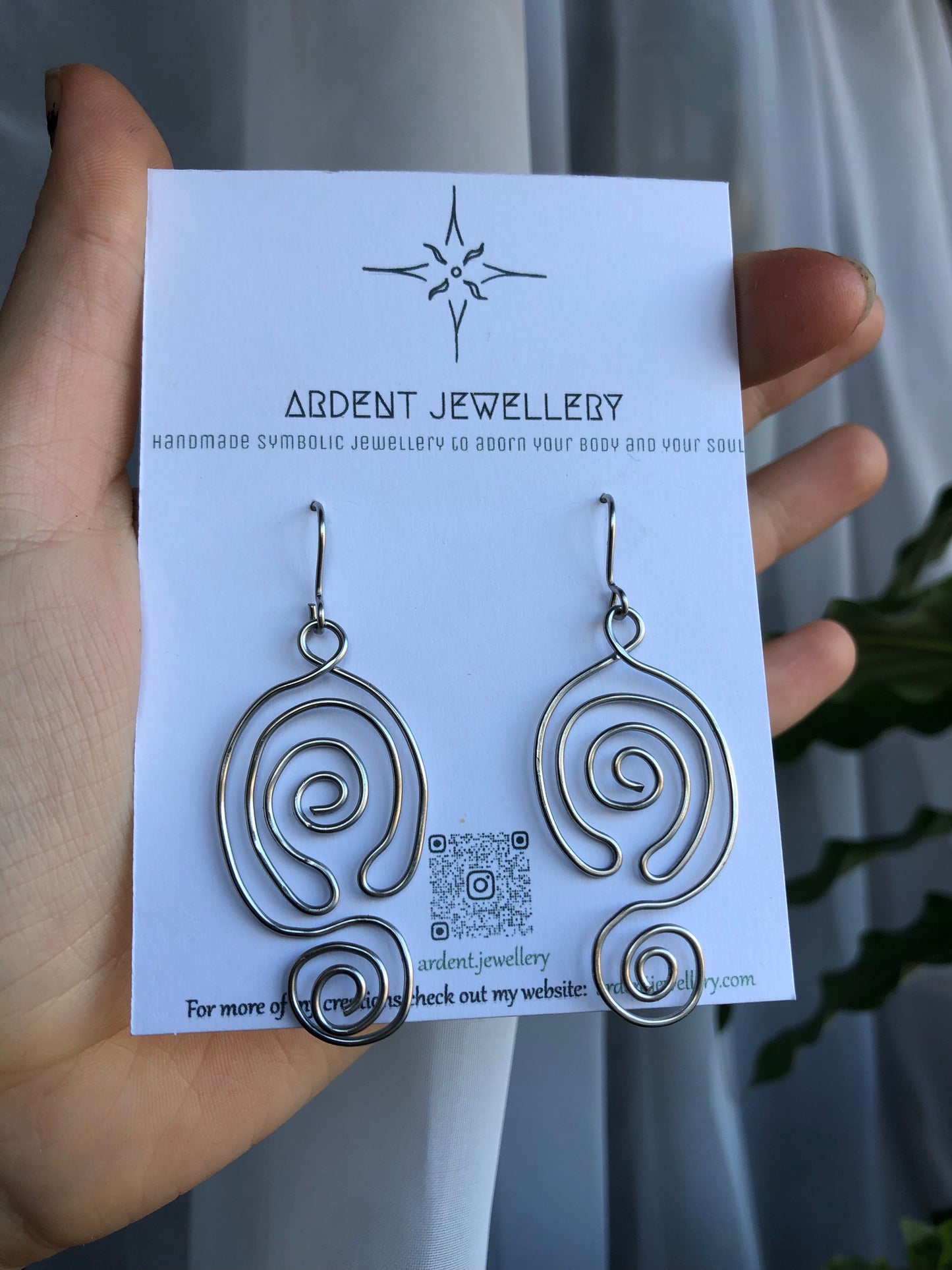 Maze Spiral Earrings